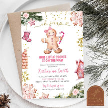 Galletas Rosadas de Jengibre Baby Shower Oh Snap