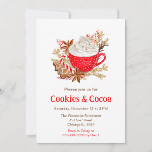 Invitación Galletas y cacao de Navidad