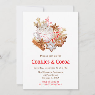 Invitación Galletas y cacao de Navidad
