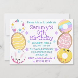 Invitación Galletas y pasteles de Pascua lindos Cumpleaños