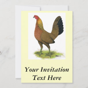 Invitación Gallina de combate: cresta de guisante