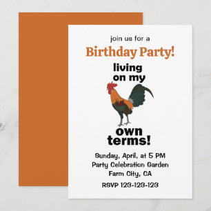 Invitación Gallo Bankiva Vivir En Mis Propios Términos Gallo