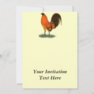 Invitación Gallo Ginger Rojo Gamecock