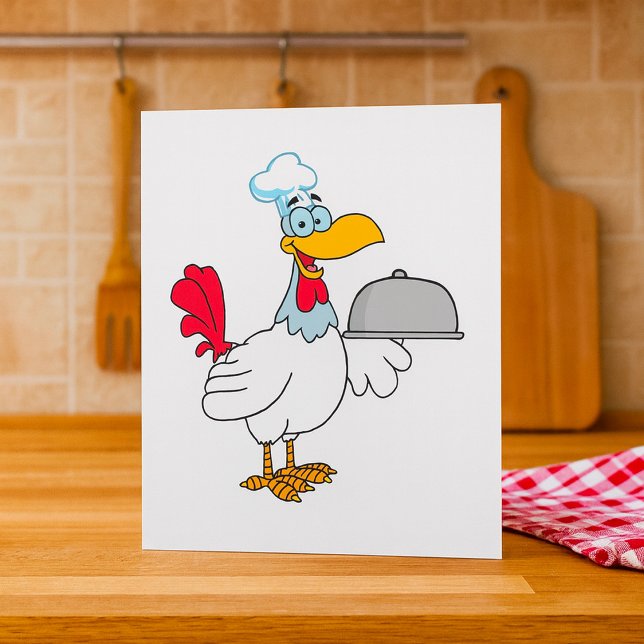 Invitación Gallo Sirviendo Comida (Subido por el creador)