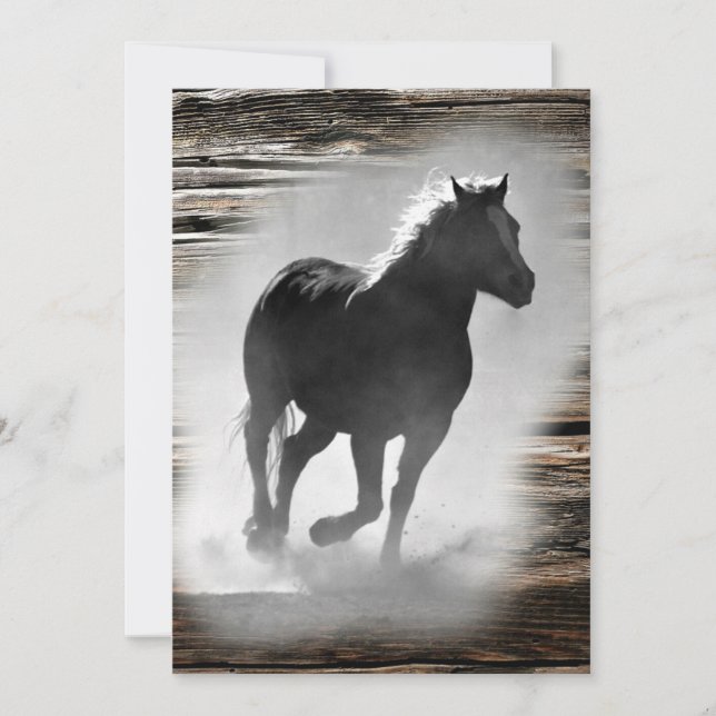 Invitación Gallopaje de caballos salvajes (Anverso)