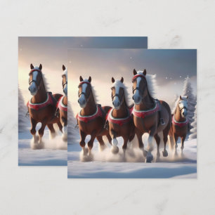 Invitación Gallopando a través de la nieve: los caballos mági