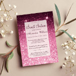 Invitación Galm girly rosa burgundy purpurina bokeh Sweet 16<br><div class="desc">Elegante y burdeos purpurinas, elegantes y elegantes bokeh Sweet Sixteen, invitación a la fiesta de purpurina de lujo rosa y de moda de dieciséis años, ideal para cualquier chica de cristal elegante y sofisticado. Este diseño es perfecto para el moderno y elegante evento fiesta .Design con su propio mensaje e...</div>