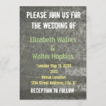 Invitación galvanizada de la boda de la chapa