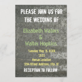 Invitación galvanizada de la boda de la chapa