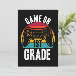 Invitación GAME ON 1st Grade Video Game School Student