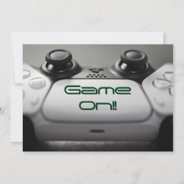Invitación "Game On" Cumpleaños de Juegos