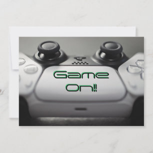 Invitación "Game On" Cumpleaños de Juegos
