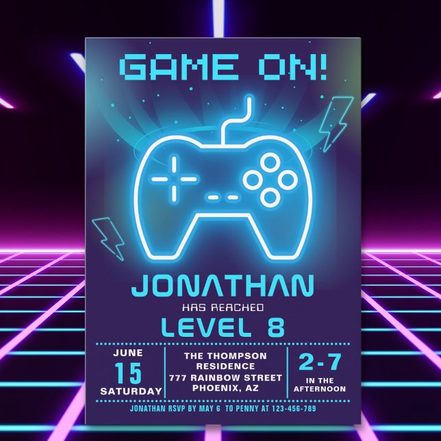 Invitación Game on Fun Birthday Boy  (Subido por el creador)
