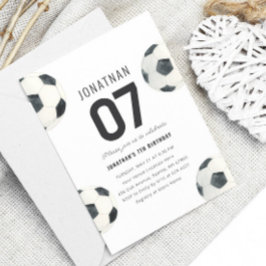 Invitación Game Time Soccer Football Boy 7 cumpleaños