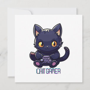 Invitación Gamer de gatos
