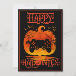 INVITACIÓN GAMER FELIZ HALLOWEEN EVENTO DE DISFRAZ DE JUEGOS