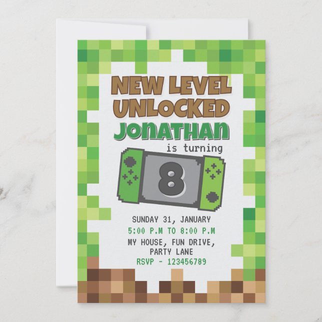 INVITACIÓN GAMER INVITATION (Anverso)