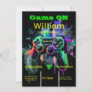 Invitación Gamer, siguiente nivel, jugador uno, 13º videojueg