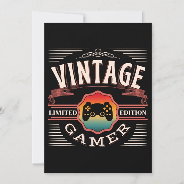 INVITACIÓN GAMER VINTAGE EDICIÓN LIMITADA  (Anverso)