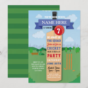 Invitación Ganador del partido de críquet Birday Party Sports