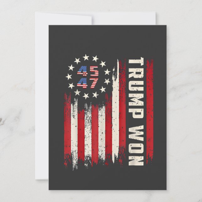 Invitación Ganamos INAUGURACIÓN DE TRUMP Bandera Americana  (Anverso)