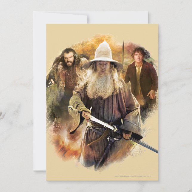 Invitación Gandalf, THORIN OAKENSHIELD™ y BILBO BAGGINS™ (Anverso)