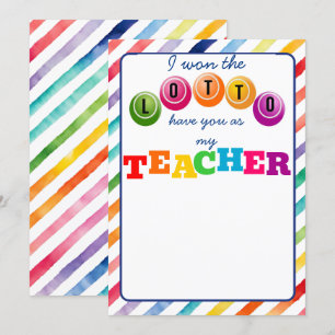 Invitación Gané el Lotto por tenerte como titular de nuestra