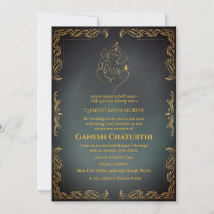 Invitación Ganesh Chaturthi Puja