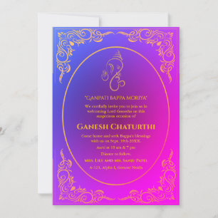 Invitación Ganesh Chaturthi Puja