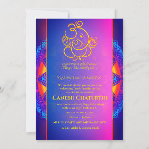Invitación Ganesh Chaturthi Puja