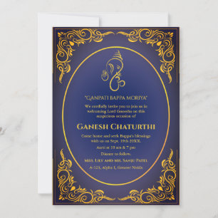 Invitación Ganesh Chaturthi Puja