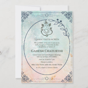 Invitación Ganesh Chaturthi Puja
