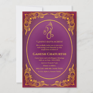 Invitación Ganesh Chaturthi Puja