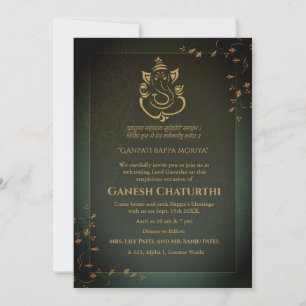 Invitación Ganesh Chaturthi Puja