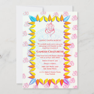 Invitación Ganesh Chaturthi Puja