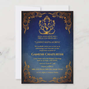 Invitación Ganesh Chaturthi Puja