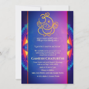 Invitación Ganesh Chaturthi Puja