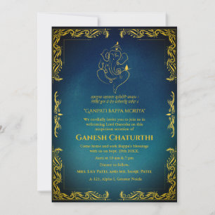 Invitación Ganesh Chaturthi Puja