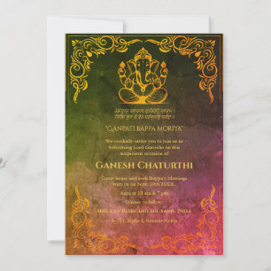 Invitación Ganesh Chaturthi Puja