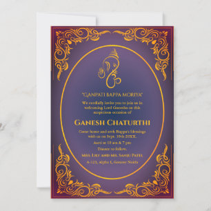 Invitación Ganesh Chaturthi Puja
