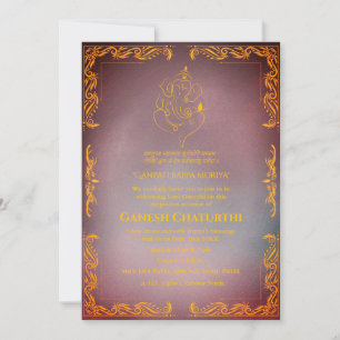 Invitación Ganesh Chaturthi Puja