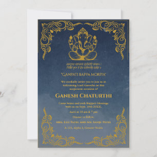 Invitación Ganesh Chaturthi Puja