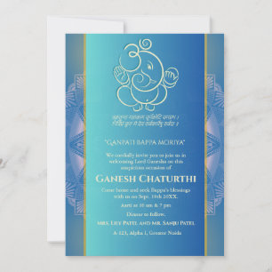 Invitación Ganesh Chaturthi Puja