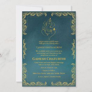 Invitación Ganesh Chaturthi Puja