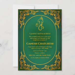 Invitación Ganesh Chaturthi Puja
