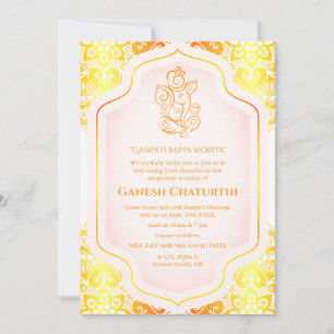 Invitación Ganesh Chaturthi Puja Golden