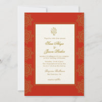Ganesh Red & Gold Mandala, Boda indio