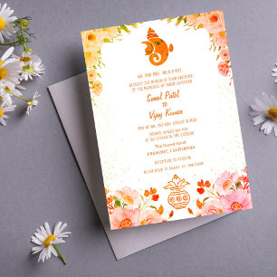 Invitación Ganesha, Boda hindú indio