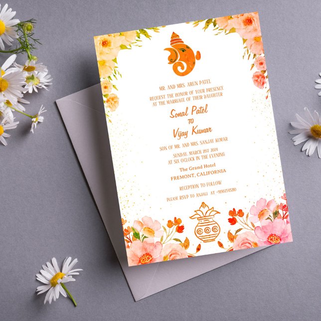 Invitación Ganesha, Boda hindú indio (Subido por el creador)