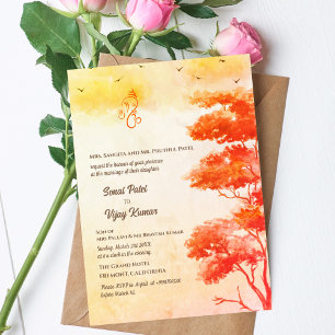Invitación Ganesha, Boda hindú indio